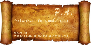 Polonkai Annamária névjegykártya