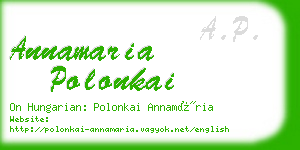 annamaria polonkai business card